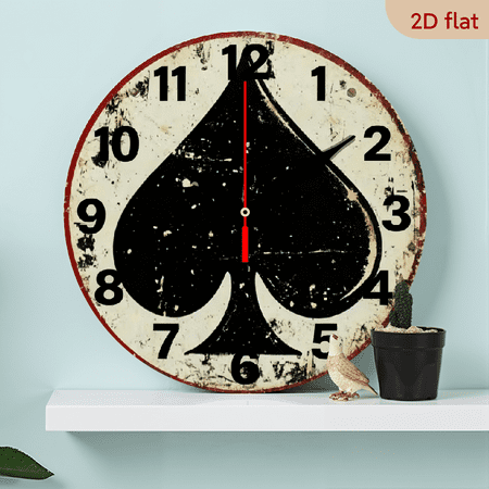 A 10-inch 2D flat Black Jack theme wooden silent round wall clock, suitable for decorating homes/offices, is an excellent choice for Christmas and New Year gifts.