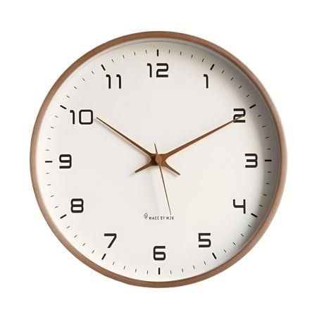 ACDANC Nordic European Style Wooden Wall Clock Modern Design Nordic Minimalist Wood Mute Wall Clock Living Room Kitchen Home Decoration