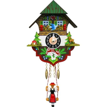 Alexander Taron 6.5 Engstler Battery-Operated Cuckoo Wall Clock with Music and Chimes