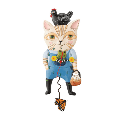 Allen Designs Country Cat Clock