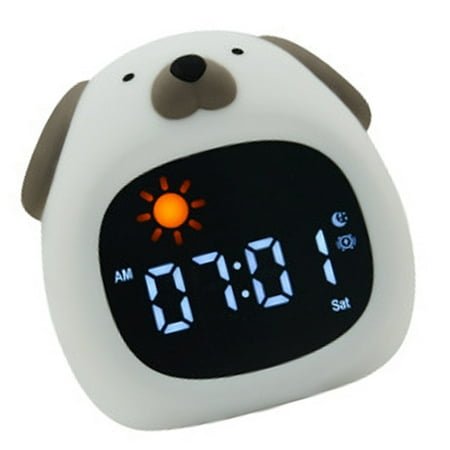 AOOOWER Kids Alarm Clock With Soft Glowing Night Light Tap Operated Multiple Functional
