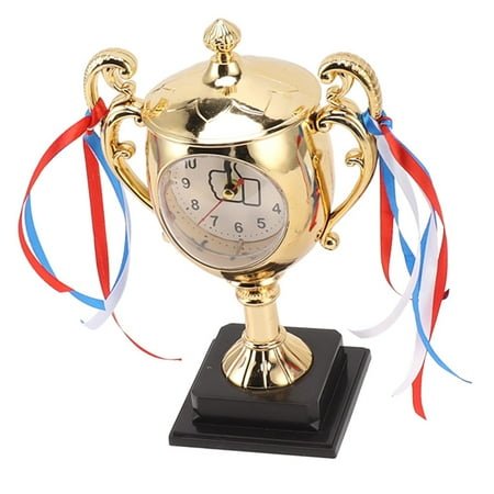AOOOWER Stylish Gold Silver Trophies Alarm Clock With Clear Time Scale For Easy Viewing