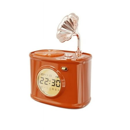 Bluetooth Speaker Retro Clock Alarm Clock Calendar with Display Desktop Home Decor Creatives Gift Small Speaker D