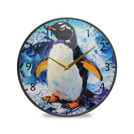 BZSMCE Wall Clock Acrylic Size:9.5*9.5in/11.9*11.9in Frozen Splendor Design Pattern Clock