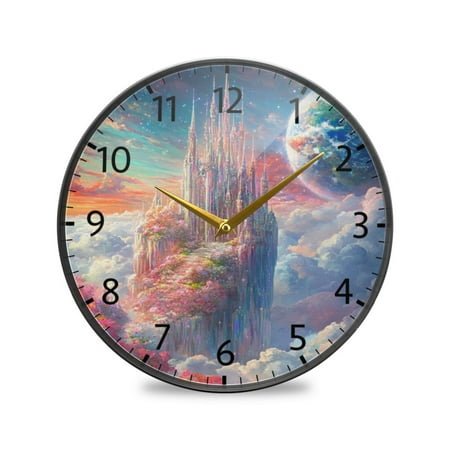 BZSMCE Wall Clock Acrylic Size：9.5*9.5in/11.9*11.9in Shimmering Sanctuary Design Pattern Clock