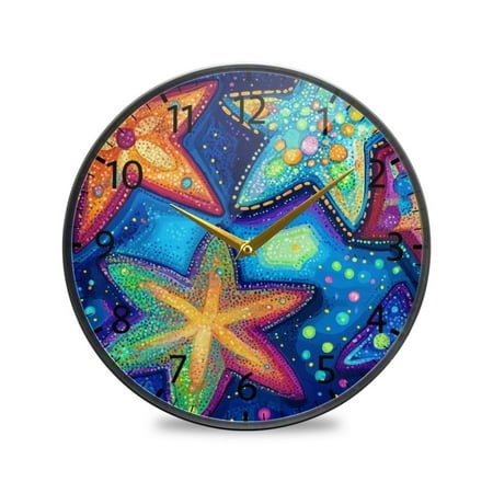 BZSMCE Wall Clock Acrylic Size：9.5*9.5in/11.9*11.9in Stellar Dots Design Pattern Clock