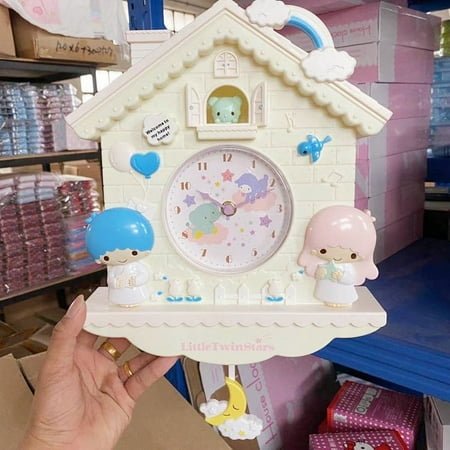 Cartoon Sanrio Hello Kitty Quartz Wall Clock Cinnamoroll Mute Wall Hanging Swing Clock Bedroom Office Home Decorative