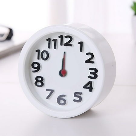 Circular Quartz Alarm Clock Compact Travel Friendly Beep for Timekeeping