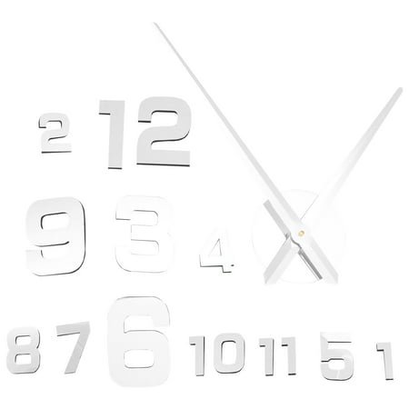 Clocks Wall Bling Bedroom Decor Silent Unique Modern Oversized Mute Metal Eva Acrylic Office