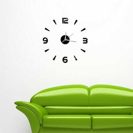 COSMOBETTY Office Wall Clock Black Acrylic 1Pcs For Business And Home