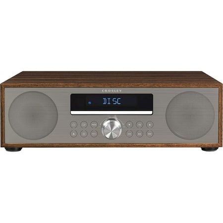 CR3501A-WA Fleetwood Bluetooth FM Clock Radio and CD Player, Walnut