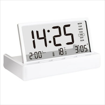 Creative Minimalist Folding Digital Alarm Clock - Date & Temperature Display, Portable Travel Clock, Silent Nightlight Desk Clock
