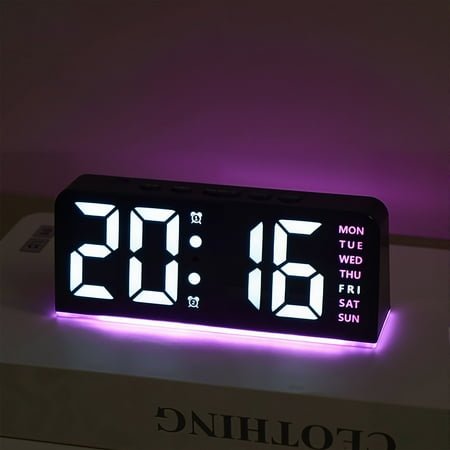 DAYBETTER Small Digital Clock with Night Light, Desk Alarm Clocks for Bedrooms, Heavy Sleepers, Kids