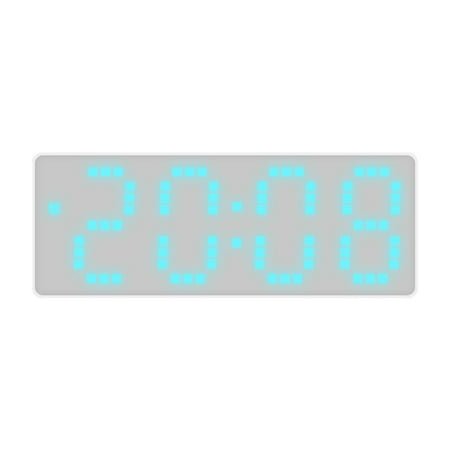 Digital Alarm Clock Blue LED Display with Date Temperature for Bedroom Desk Use with Adjustable Brightness