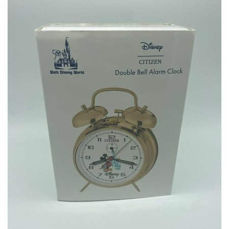 Disney 50th Anniversary Mickey Citizen Double Bell Alarm Clock New with Box