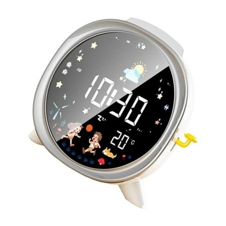 Elegant Digital Alarm Clock Night Light Double Alarm Temperature Display Easy to Read Display For Home Decoration