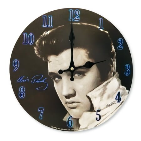 Elvis Presley Black & White Hanging Analog Wall Clock