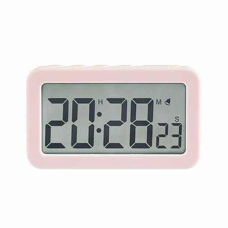 GJX Digital Alarm Clock Battery Operated 12/24H LCD Display Desktop Clock with Snooze Mode Timer