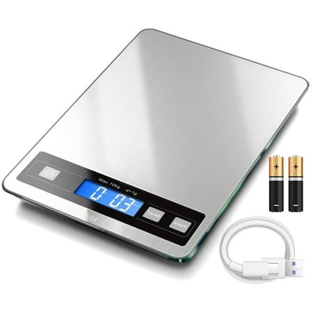 HITO 22lb Digital Kitchen Scale & 10 Silent Wall Clock Bundle – Ultra-Precise 0.1oz/1g Rechargeable Scale + Non-Ticking Clock for Modern Kitchen, Baking & Home Decor