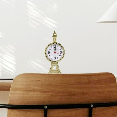 IMIKEYA Golden Bedside Desktop Alarm Clock with Simple Elegant Design for Home and Office Decor