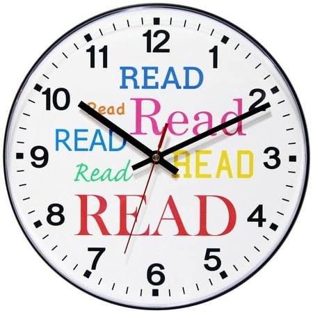 Infinity Instruments Read, Read, Read Wall Clock