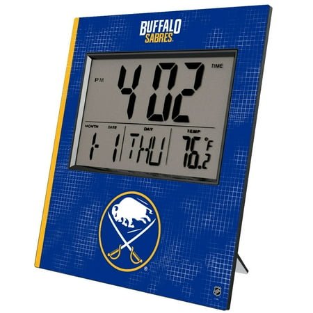Keyscaper Buffalo Sabres Cross Hatch Digital Desk Clock