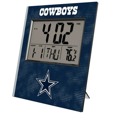Keyscaper Dallas Cowboys Cross Hatch Digital Desk Clock