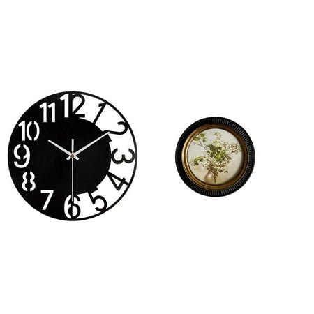 Kuntesetty Acrylic Decorative Wall Clock with Antique Embossed Resin Frame Silent Easy to Read Simple Round Big Clock for Hotel Office Home Bedroom Retro Decor
