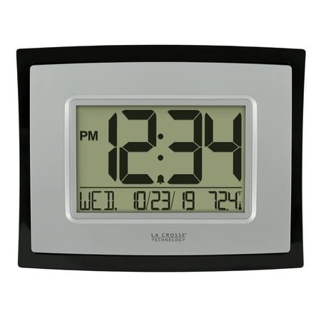 La Crosse Technology Digital Clock with Indoor Temperature and Calendar, WT-8002U-INT