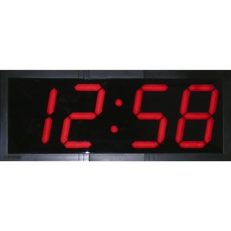Large LED Wall Clock with Remote Control, 28 x 11-1/4 Inches