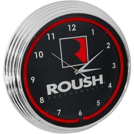 LueInJoy Roush Performance Red Light Up Neon Wall Clock 15-Inch