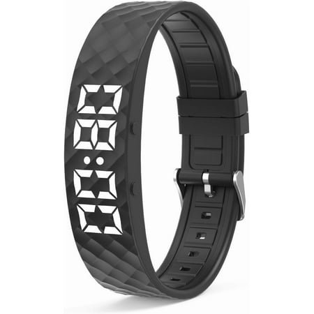 Lunxisen 1 Pcs Vibrating Alarm Clock Watch for Heavy Sleepers, Silent Wake Up Bracelet & Smart Wristband, Wrist Alarm