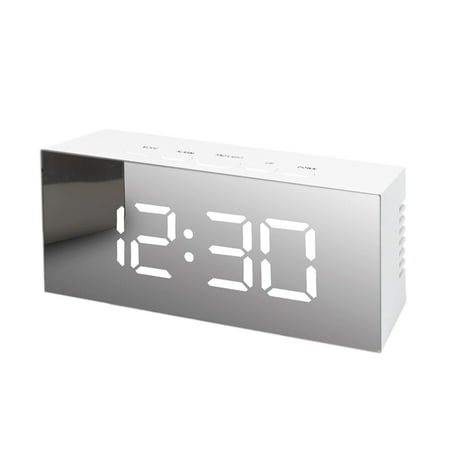 Matoen Small Digital Alarm Clock for Bederoom, Large Big Numbers Display with Brightness Dimmer, Electric Bedside Desk Clock, Adjustable Alarm Volume, 12/24Hr, Snooze