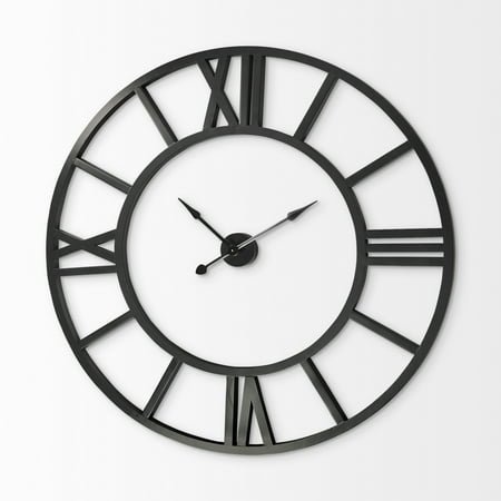 Mercana Stoke 54 Round Giant Oversized industrial Wall Clock in White