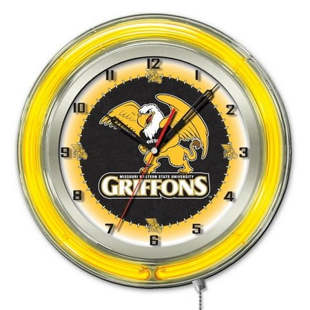 Missouri Western State University 19 Double Neon Wall Clock