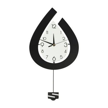 Miumaeov Modern Large Decorative Wall Clock Big Pendulum Silent Wall Clock For Living Room