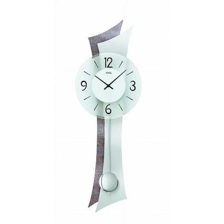 Modern wall clock with quartz movement from AMS AM W7426