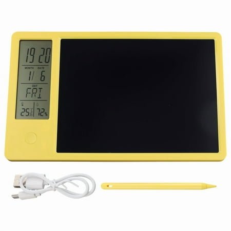 Multifunctional Electronic Desk Calendar LCD Handwriting Board with Alarm Clock Humidity Temperature LCD Message Board,B