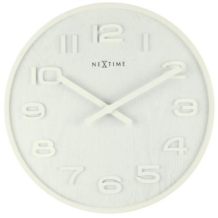 NEXTIME WALL CLOCK WOOD WOOD MEDIUM - WHITE