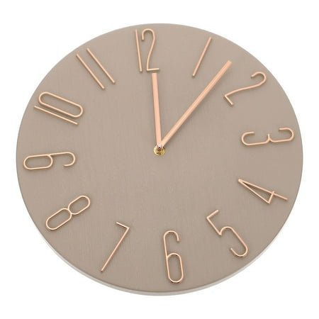NIAIZEK Modern Minimalist Silent Wall Clock Khaki Plastic Panel Aluminum Hands Home Decor