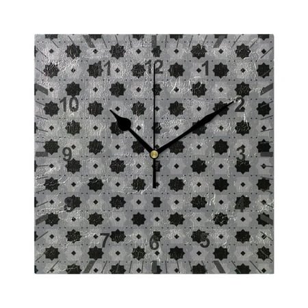 Octagon and Square Wall Clock Battery Operated Silent Non-Ticking Bedroom Office Kitchen Home School Decor 7.8(Black)