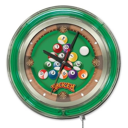 Rack Em 15 Double Neon Wall Clock