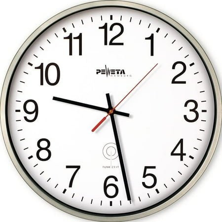 Radio Controlled Wall Clock, Diameter 300 mm Max. Kunstst. Geh. Arabic Numbers Soft Line Casing