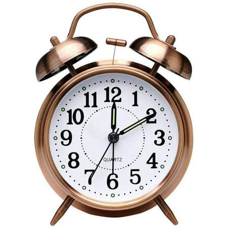 Retro Alarm Clock,Old Fashioned Bedside Alarm Clock With Non Ticking