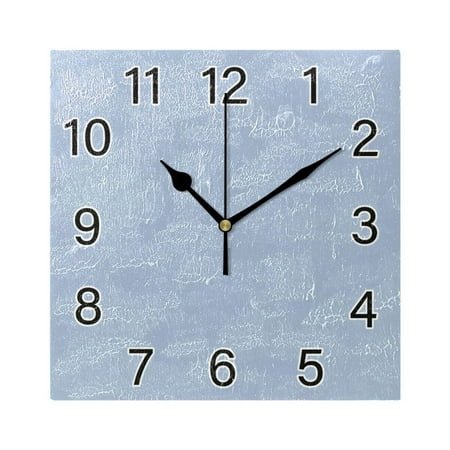 Ryvnso Lake Blue Wall Clock Square Silent Non-Ticking Battery Operated 7.78