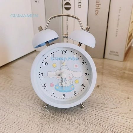 Sanrio Bedroom Alarm Clock Kuromi MyMelody HelloKitty Cinnamoroll Ins Girl Heart Bedside Silent Alarm Clock Wake Up Alarm Clock