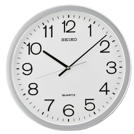 Seiko QXA041SLH Wall Clock, Silver-Tone
