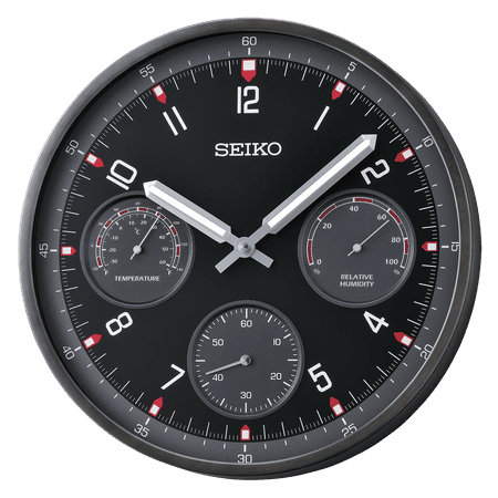 Seiko QXA823KLH Wall Clock, Black