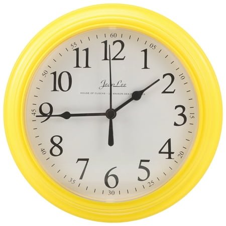 Silent Modern Wall Clock for Home/Office (Yellow, .84in)