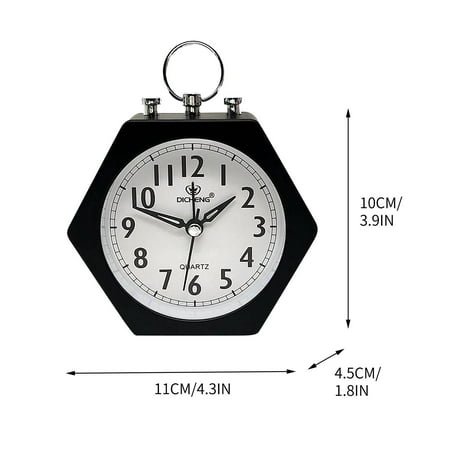 Silent Soft Wake-Up Alarm Clock Kids Timer Digital Clock for Table Desk Shelf, Wall Hanging Battery Operated Small Clock (4.3*1.8*3.9Inch)